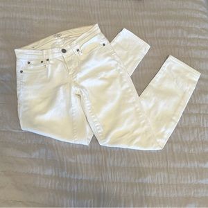 White Straight Leg J Crew Jeans